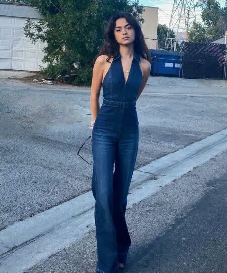 Home Combinaison bleu en jean sans manches