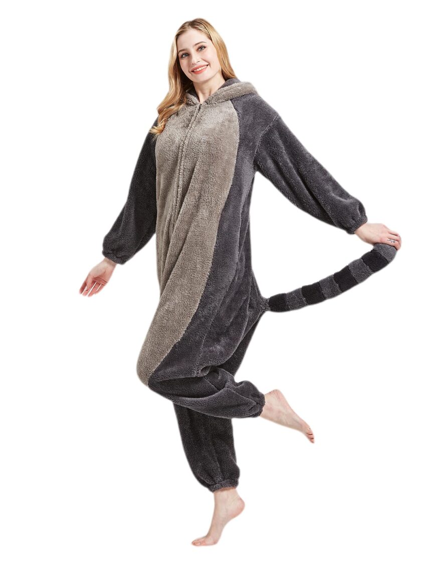 Pyjama une pièce raton laveur gris pilou-pilou 5704 ganrck