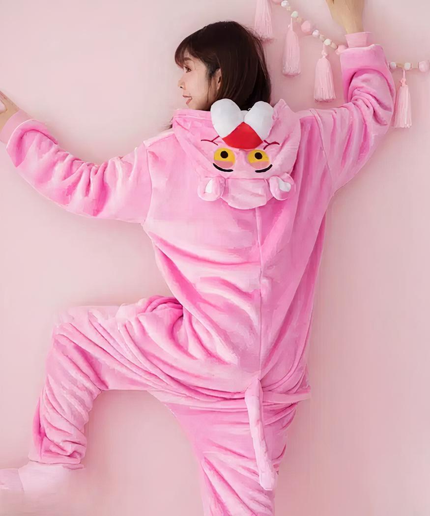 Combinaison pyjama pilou-pilou panthère rose • Ma Combi