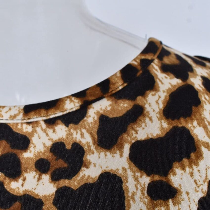 Combinaison imprimée léopard moulante pour femme 7879 1wskaz