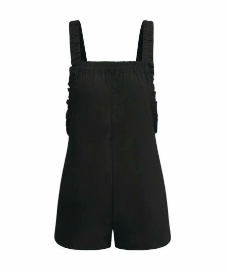 Combinaison shorty à bretelles ample noire