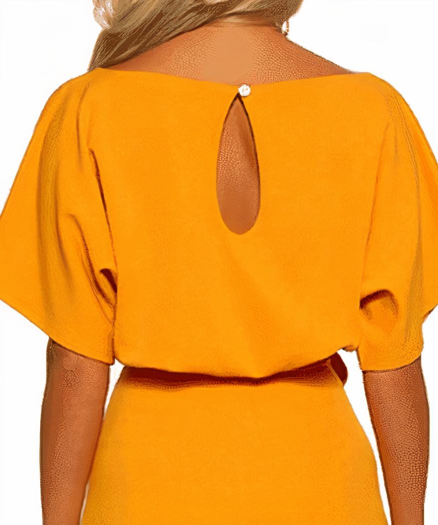 Lucille - Combinaison Décontractée à Manches Courtes Et Col Rond Côtel