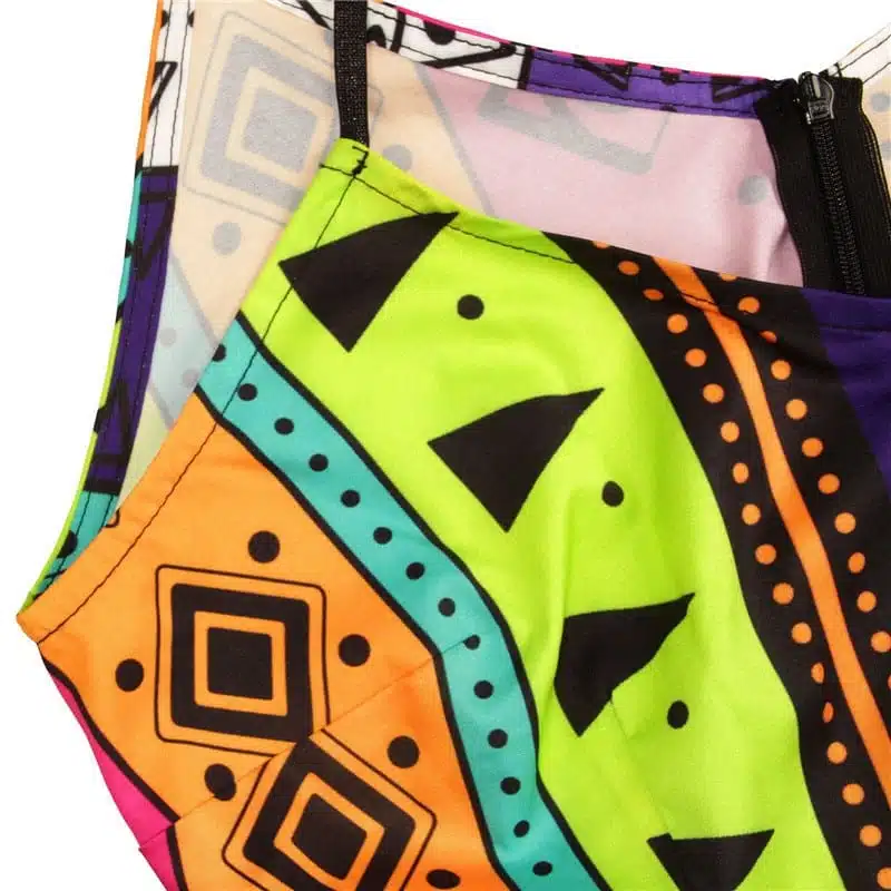 Combinaison pantalon été motif tribal multicolore 14211