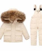 Doudoune Enfant Garçon Coupe-vent Epais Chaude Hiver A Capuche De 6 à